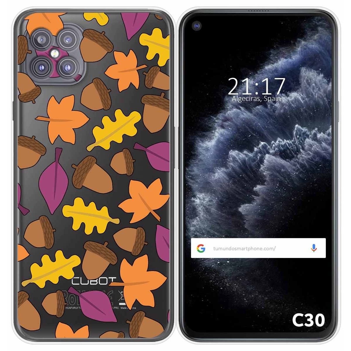 Funda Gel Transparente para Cubot C30 diseño Otoño Dibujos