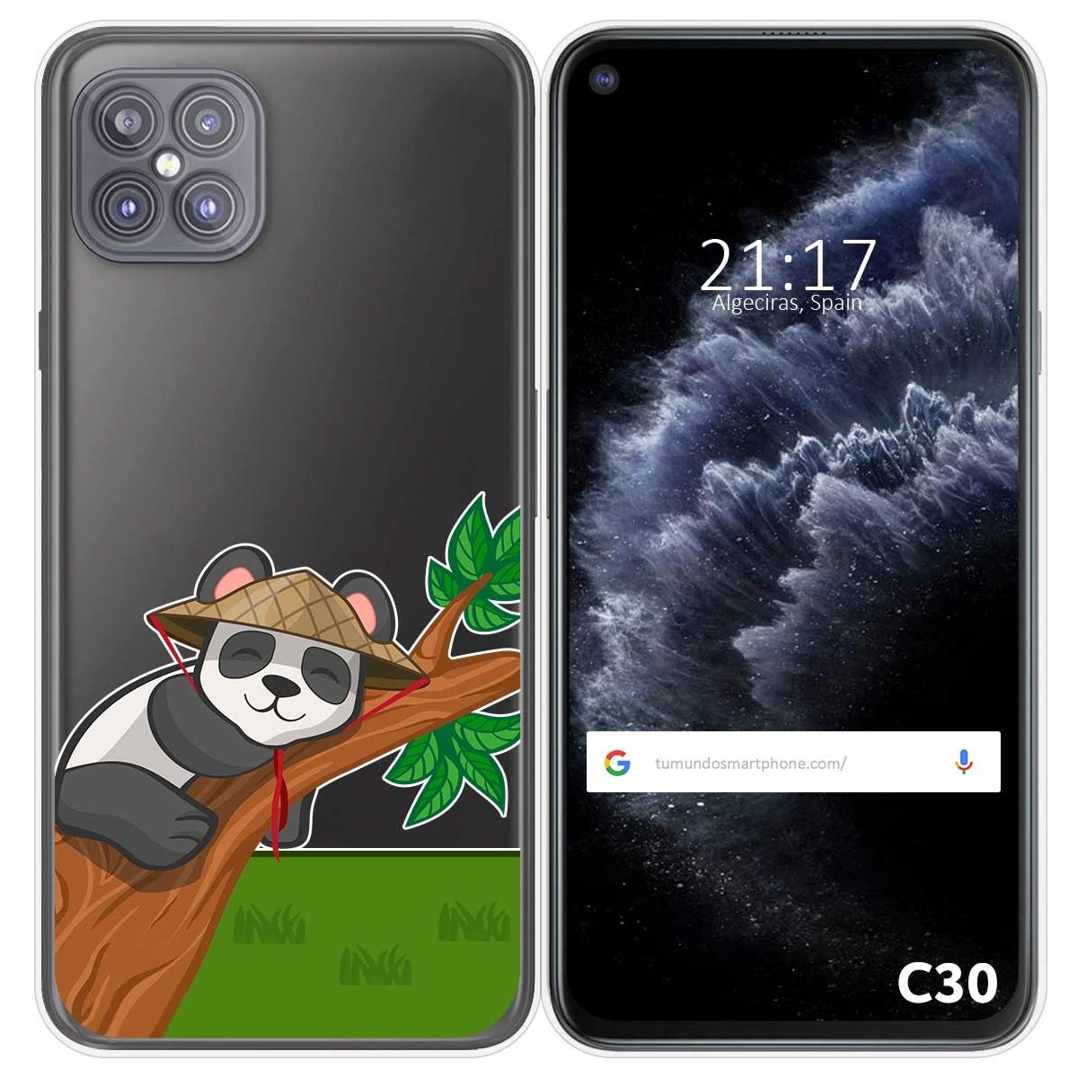 Funda Gel Transparente para Cubot C30 diseño Panda Dibujos