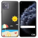 Funda Gel Transparente para Cubot C30 diseño Playa Dibujos