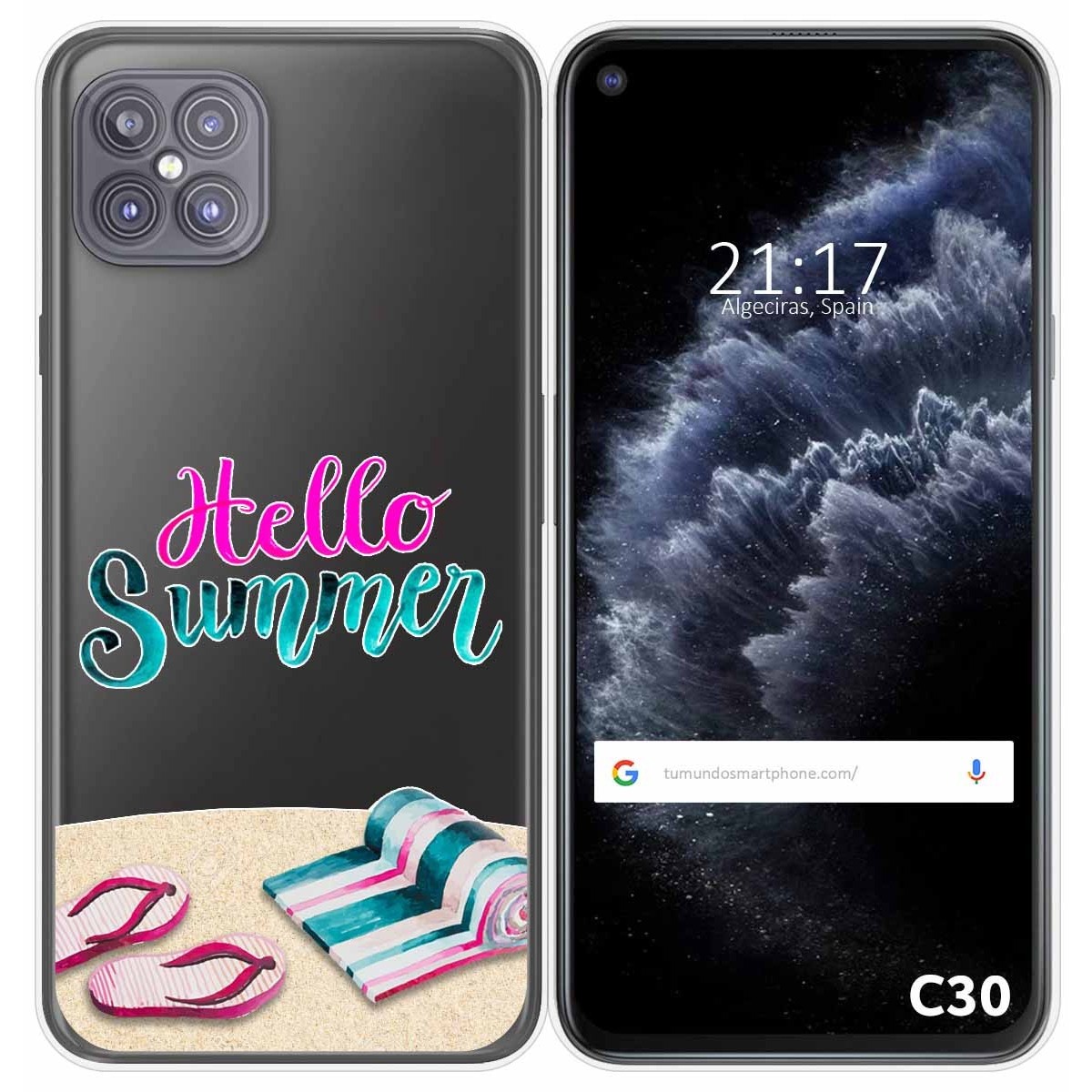 Funda Gel Transparente para Cubot C30 diseño Summer Dibujos