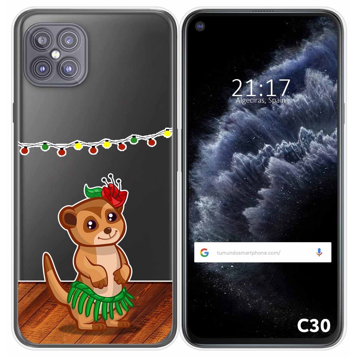 Funda Gel Transparente para Cubot C30 diseño Suricata Dibujos