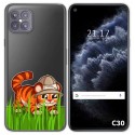 Funda Gel Transparente para Cubot C30 diseño Tigre Dibujos
