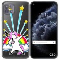 Funda Gel Transparente para Cubot C30 diseño Unicornio Dibujos