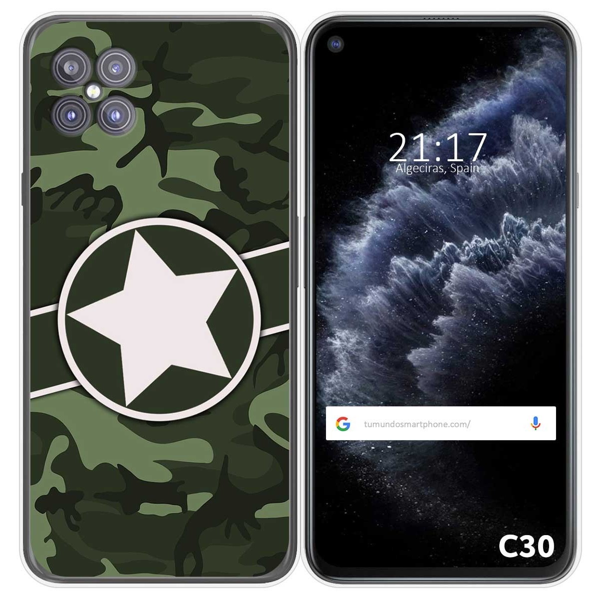 Funda Gel Tpu para Cubot C30 diseño Camuflaje 01 Dibujos