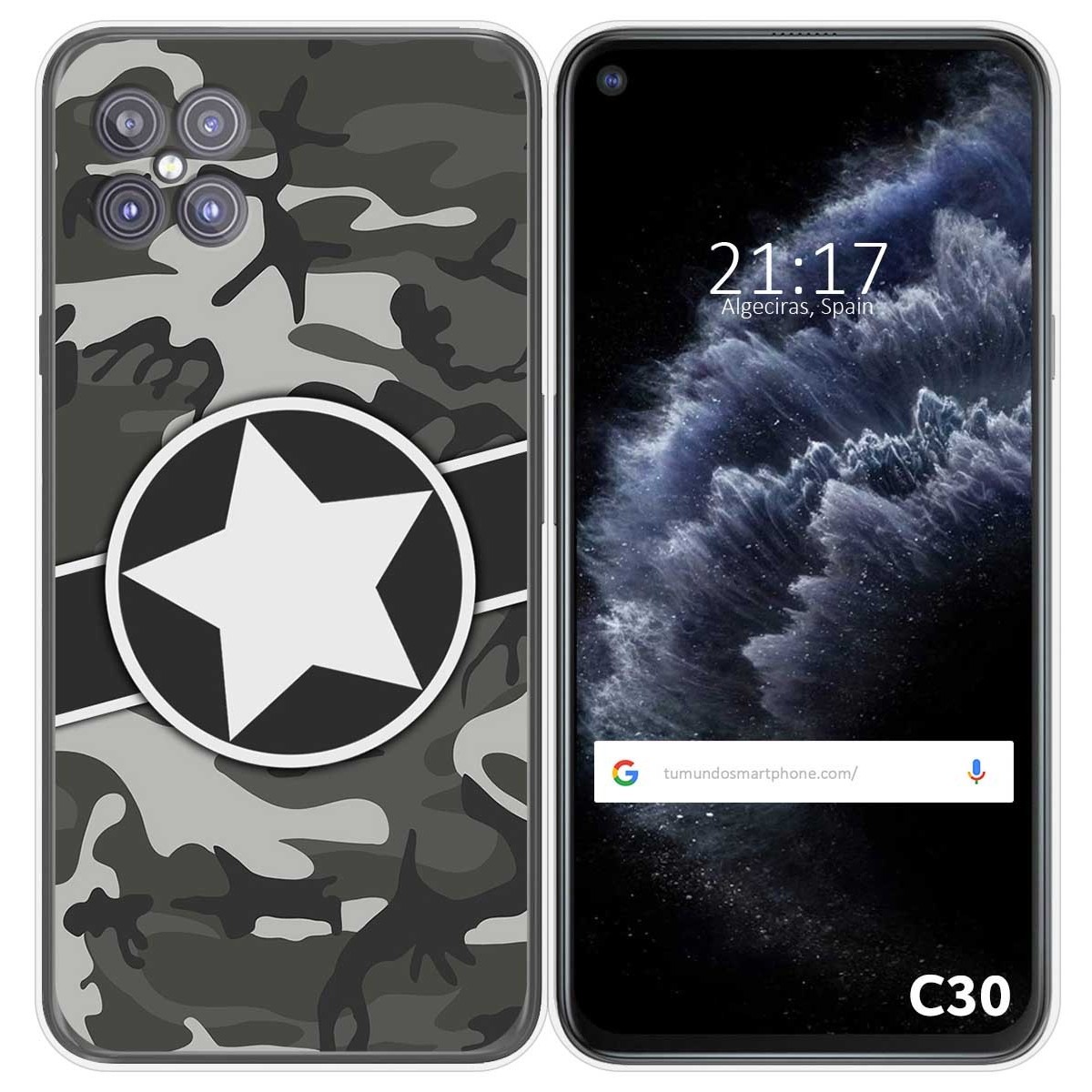 Funda Gel Tpu para Cubot C30 diseño Camuflaje 02 Dibujos