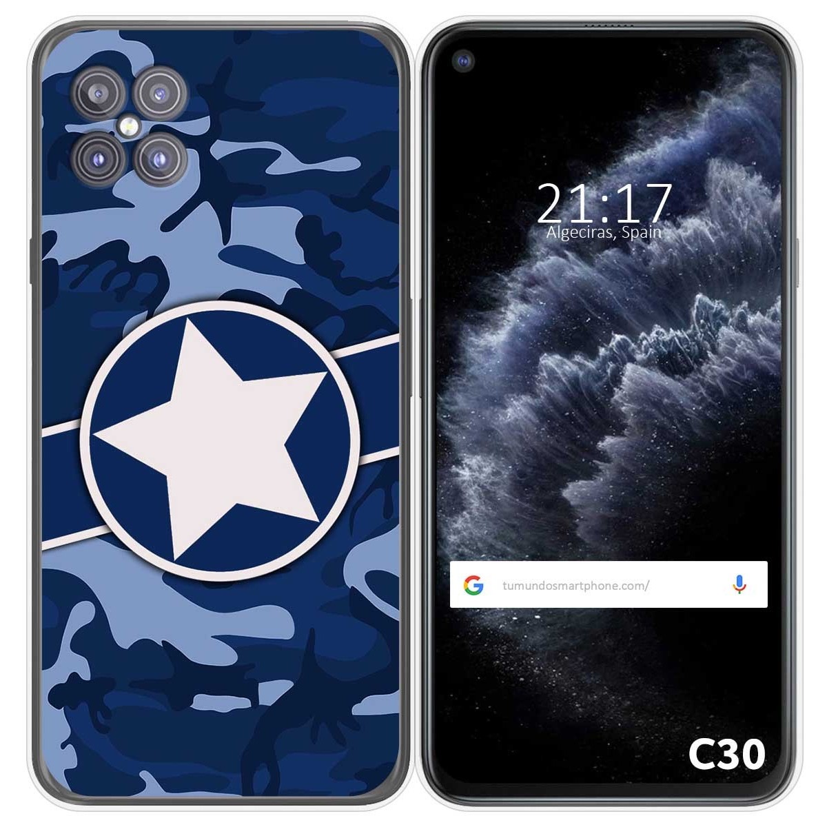 Funda Gel Tpu para Cubot C30 diseño Camuflaje 03 Dibujos