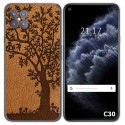 Funda Gel Tpu para Cubot C30 diseño Cuero 03 Dibujos