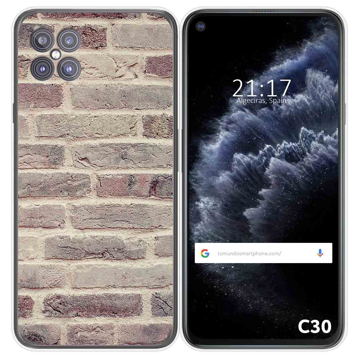 Funda Gel Tpu para Cubot C30 diseño Ladrillo 01 Dibujos