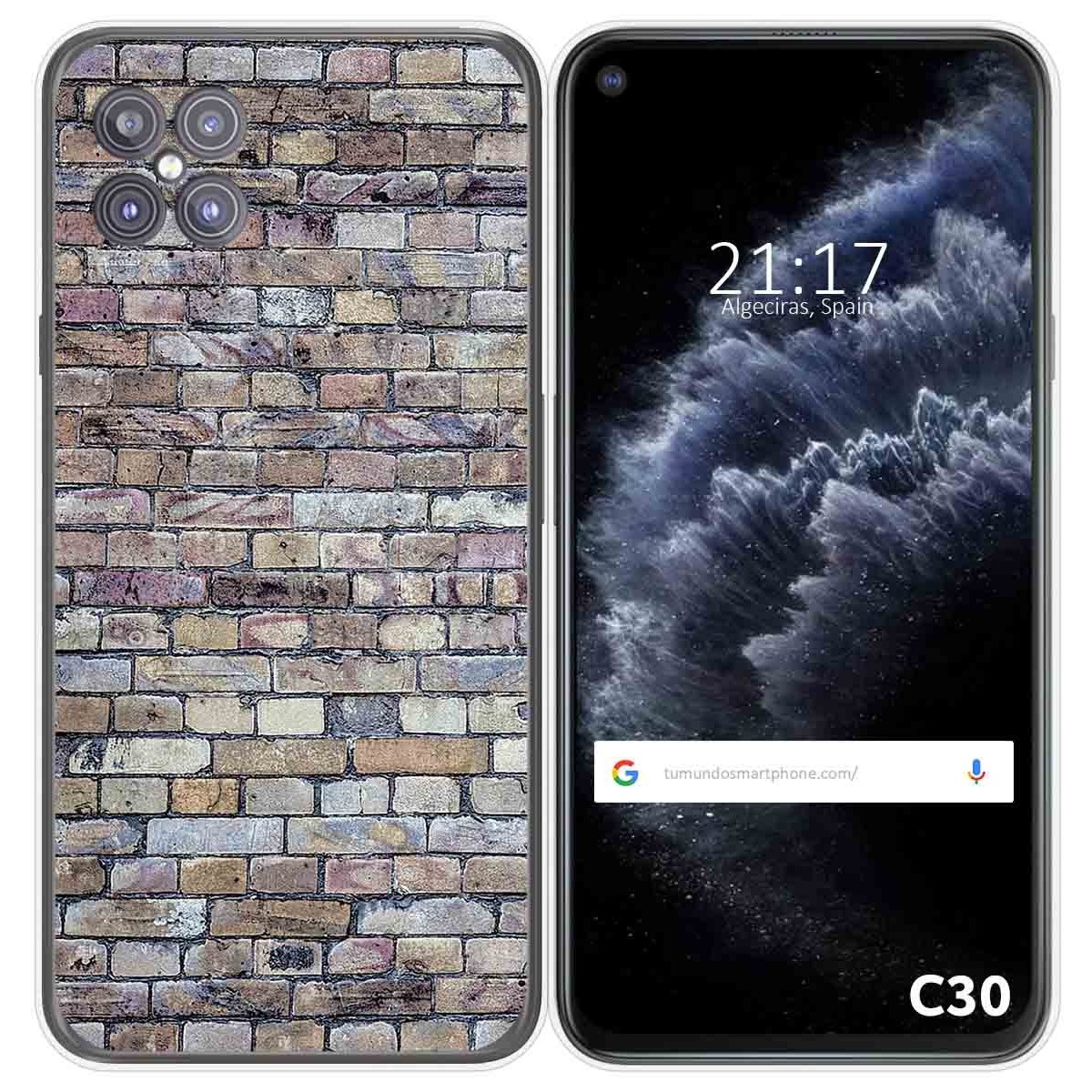 Funda Gel Tpu para Cubot C30 diseño Ladrillo 02 Dibujos