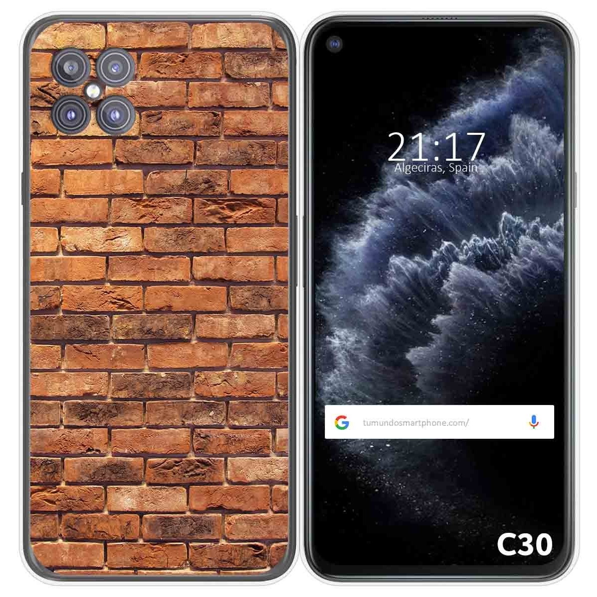 Funda Gel Tpu para Cubot C30 diseño Ladrillo 04 Dibujos