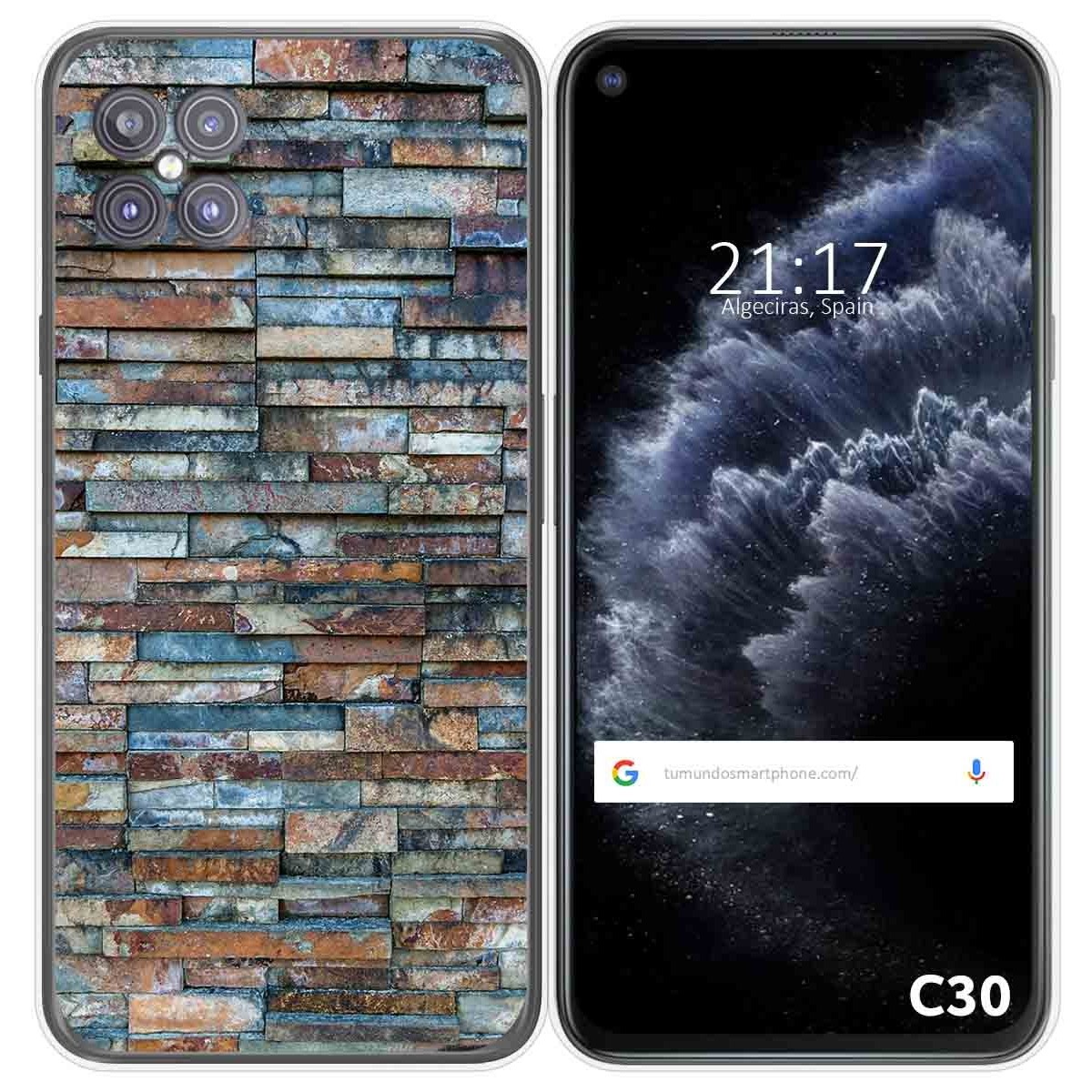 Funda Gel Tpu para Cubot C30 diseño Ladrillo 05 Dibujos