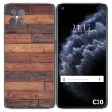 Funda Gel Tpu para Cubot C30 diseño Madera 03 Dibujos