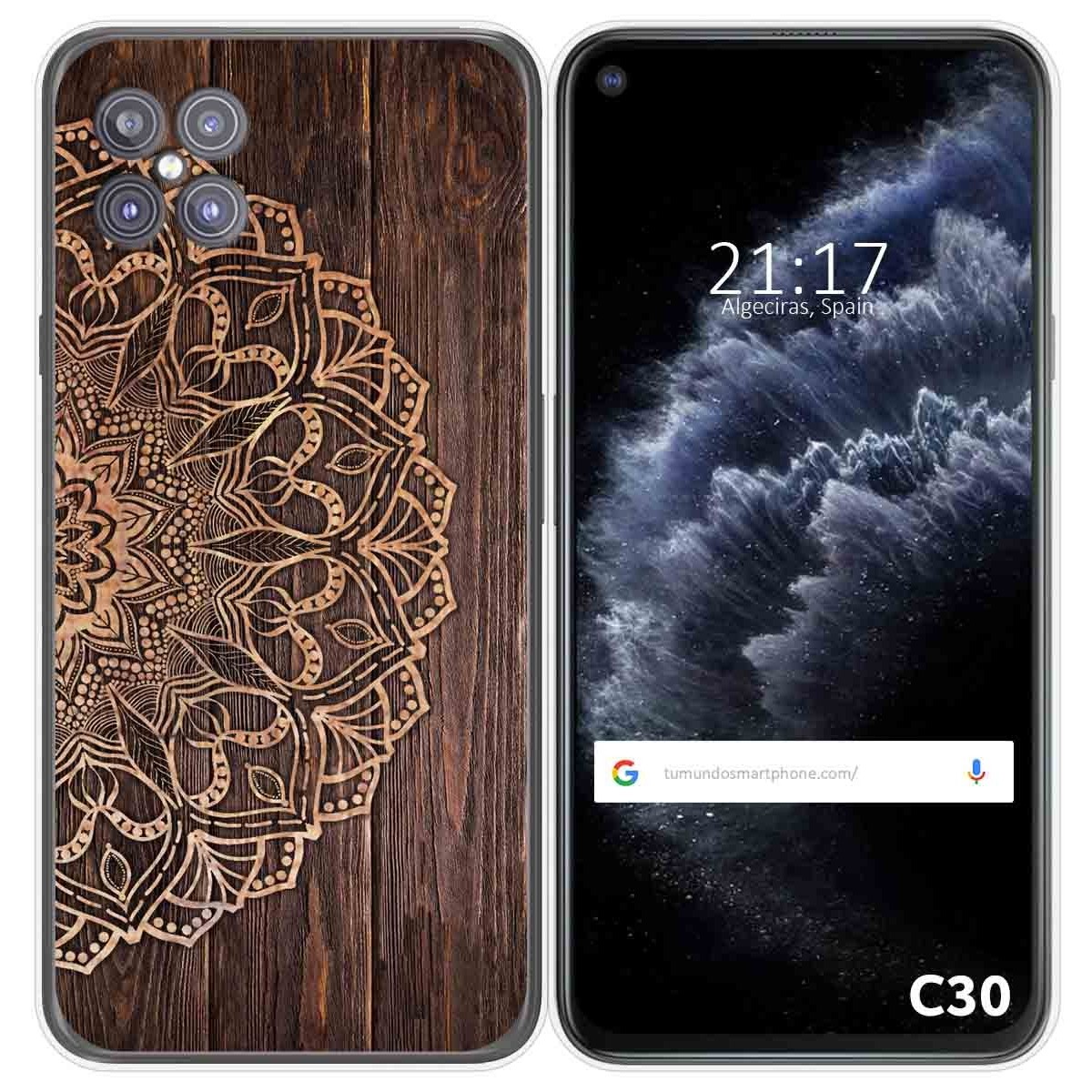 Funda Gel Tpu para Cubot C30 diseño Madera 06 Dibujos