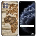 Funda Gel Tpu para Cubot C30 diseño Madera 07 Dibujos
