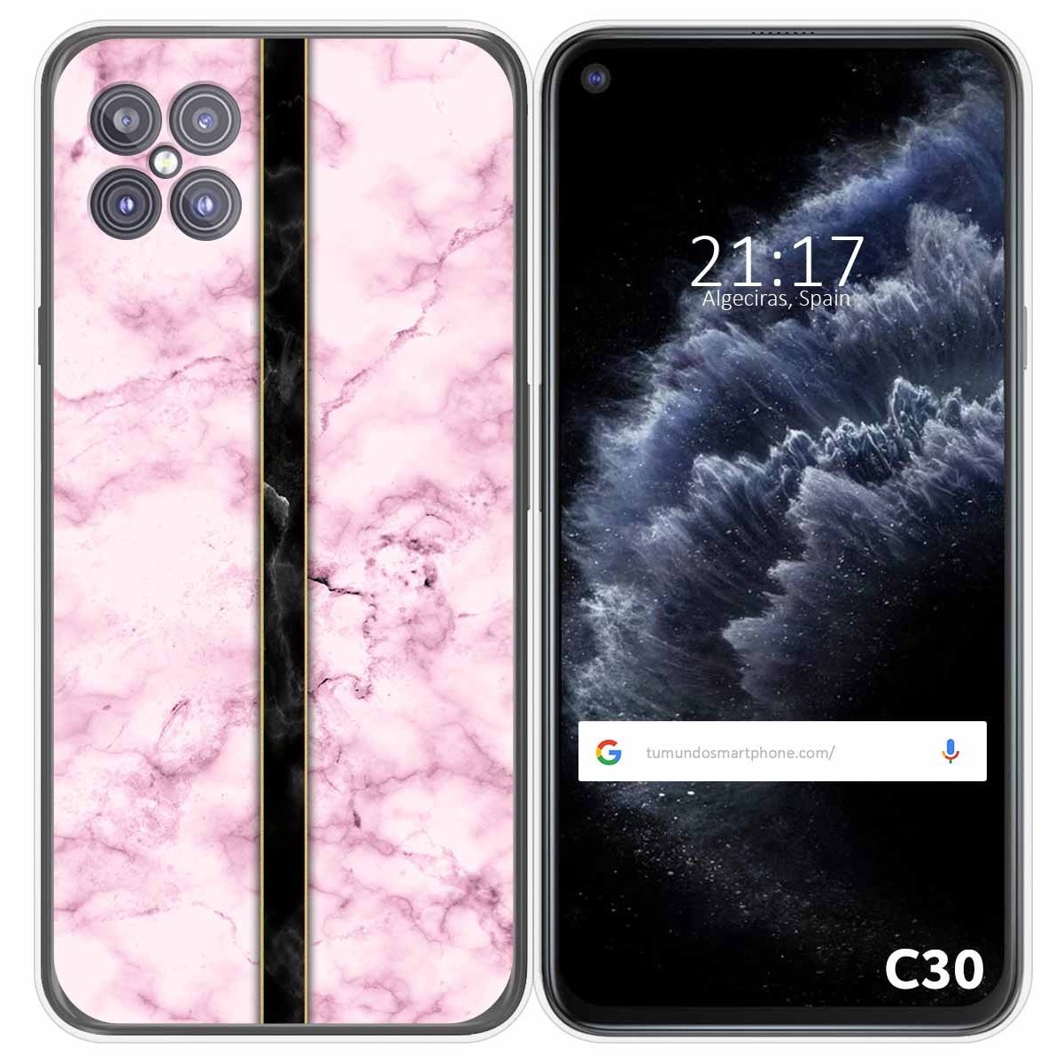 Funda Gel Tpu para Cubot C30 diseño Mármol 04 Dibujos