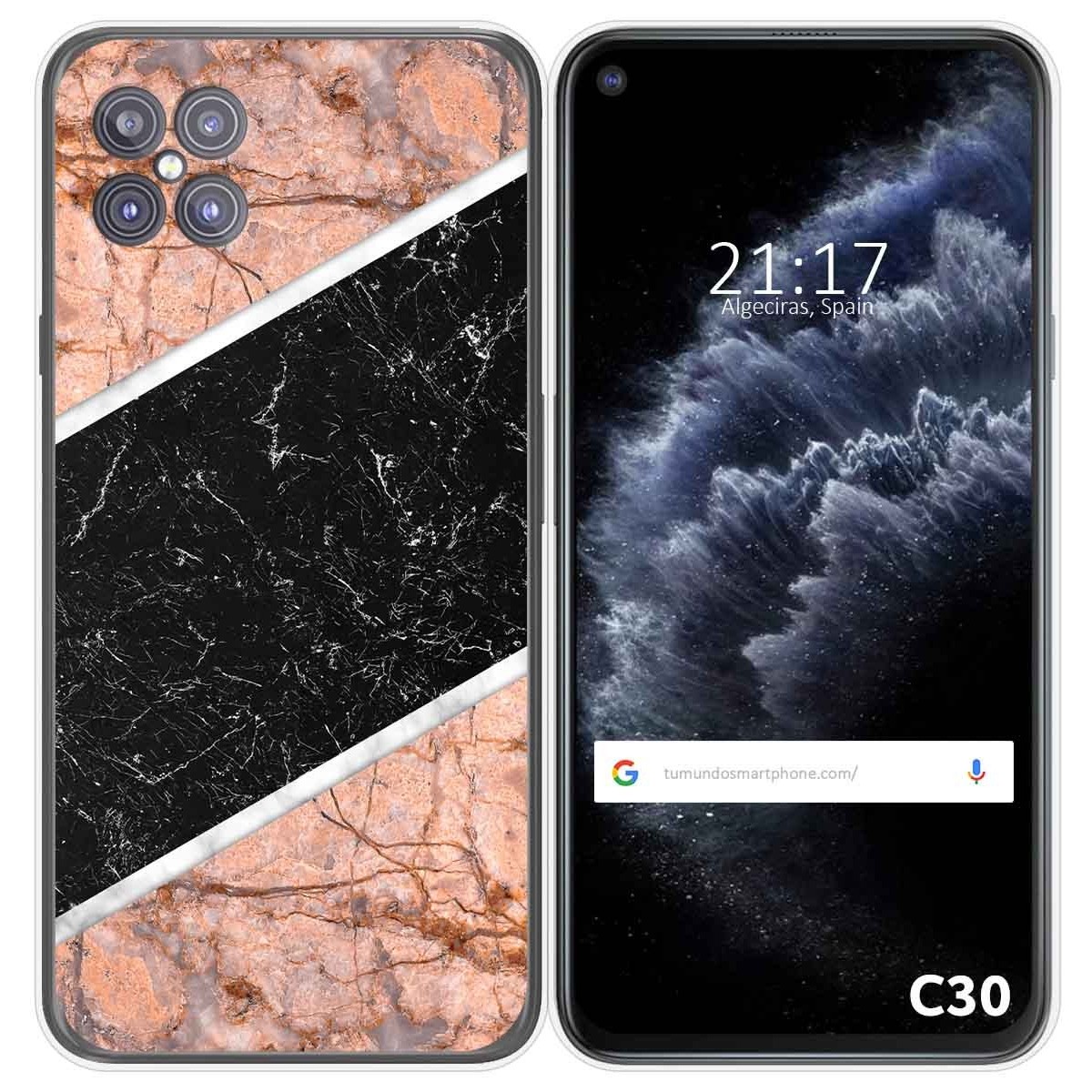 Funda Gel Tpu para Cubot C30 diseño Mármol 07 Dibujos