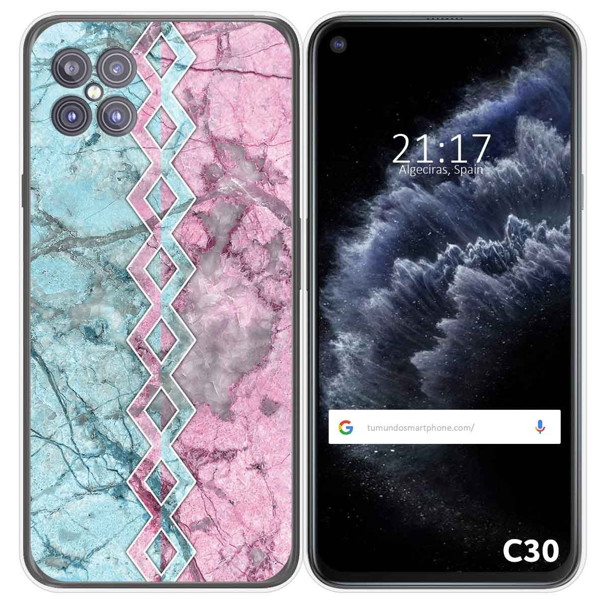 Funda Gel Tpu para Cubot C30 diseño Mármol 08 Dibujos
