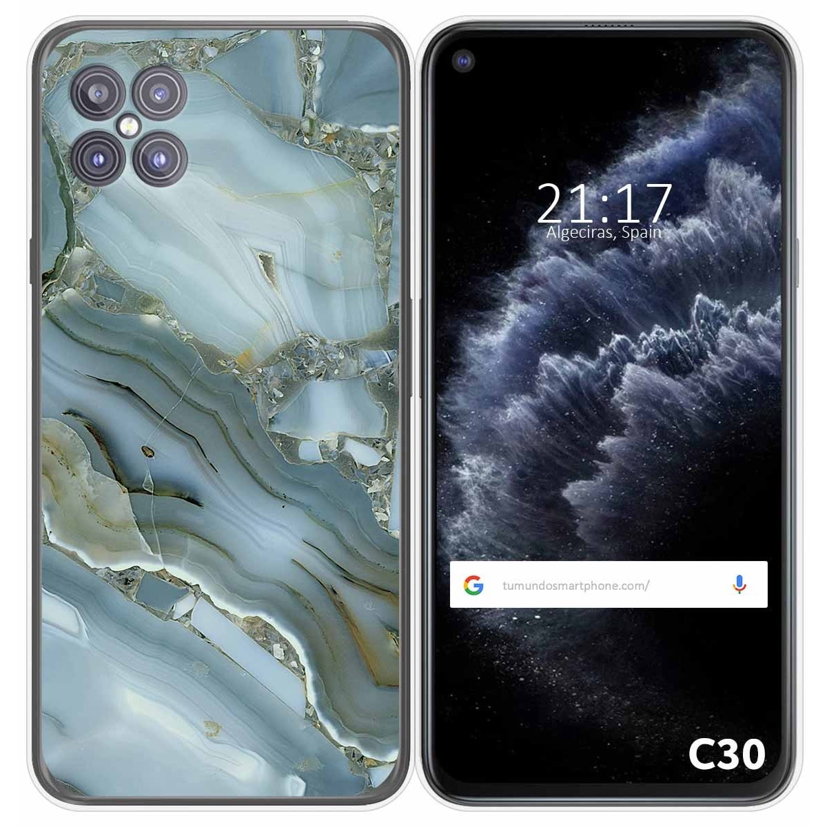 Funda Gel Tpu para Cubot C30 diseño Mármol 09 Dibujos