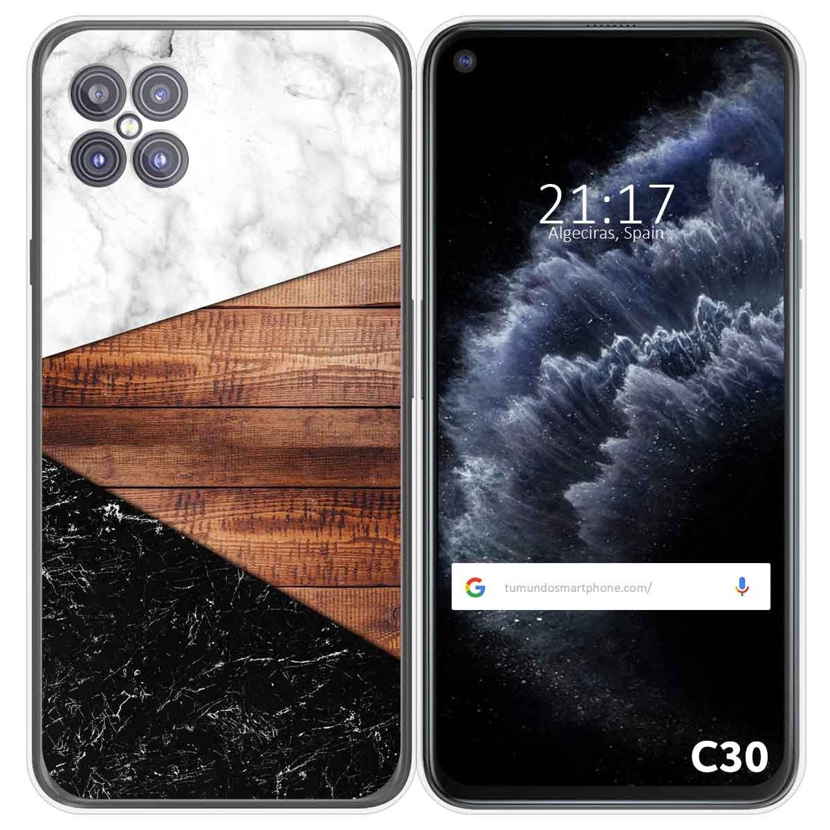Funda Gel Tpu para Cubot C30 diseño Mármol 11 Dibujos