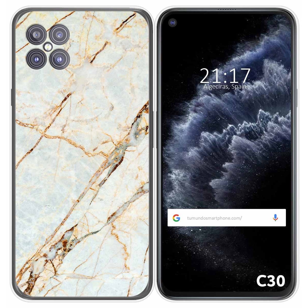 Funda Gel Tpu para Cubot C30 diseño Mármol 13 Dibujos