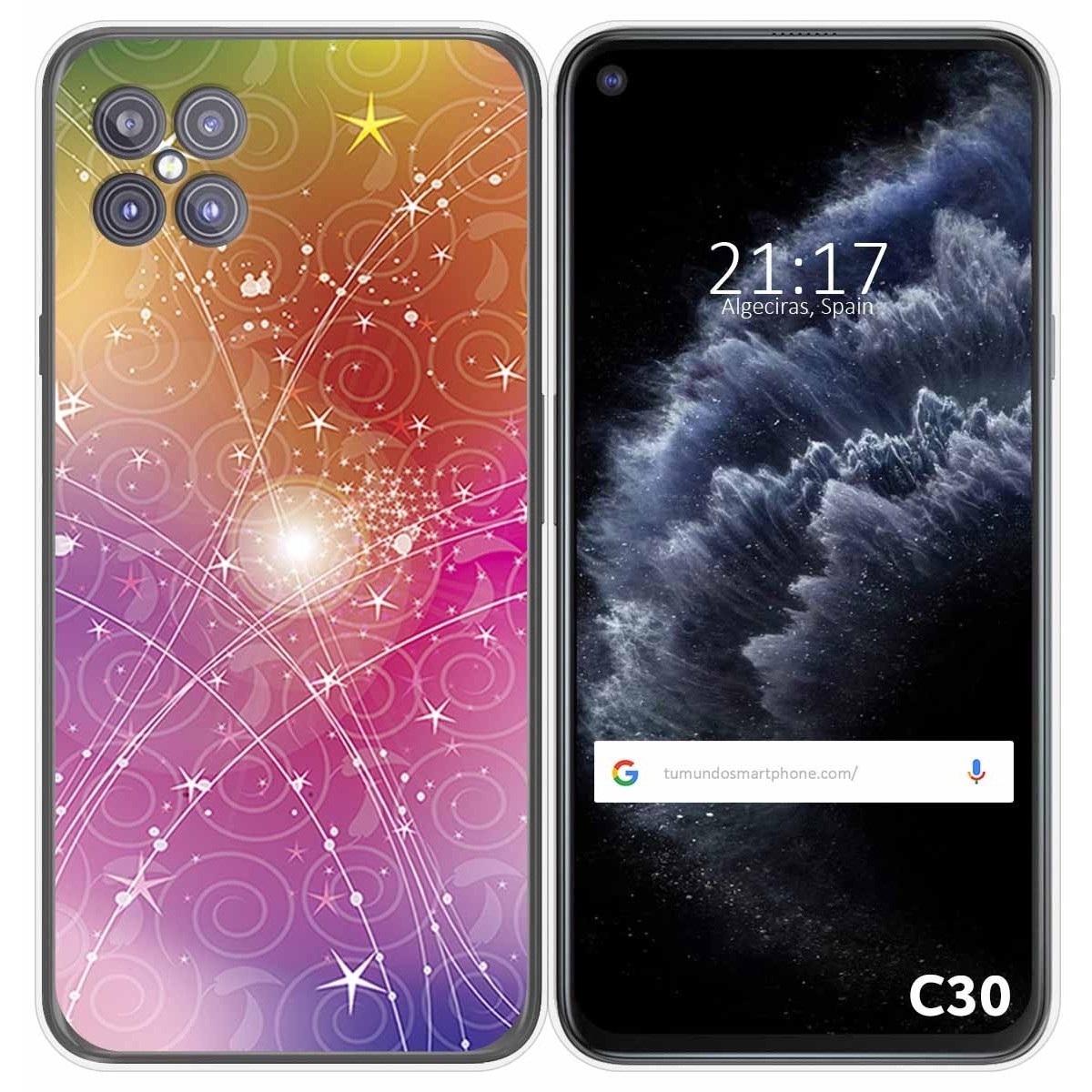 Funda Gel Tpu para Cubot C30 diseño Abstracto Dibujos