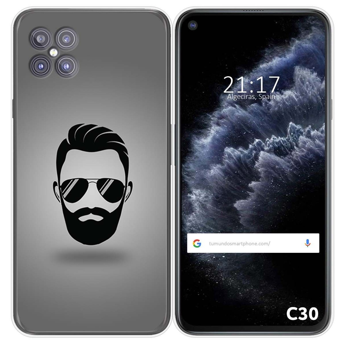 Funda Gel Tpu para Cubot C30 diseño Barba Dibujos
