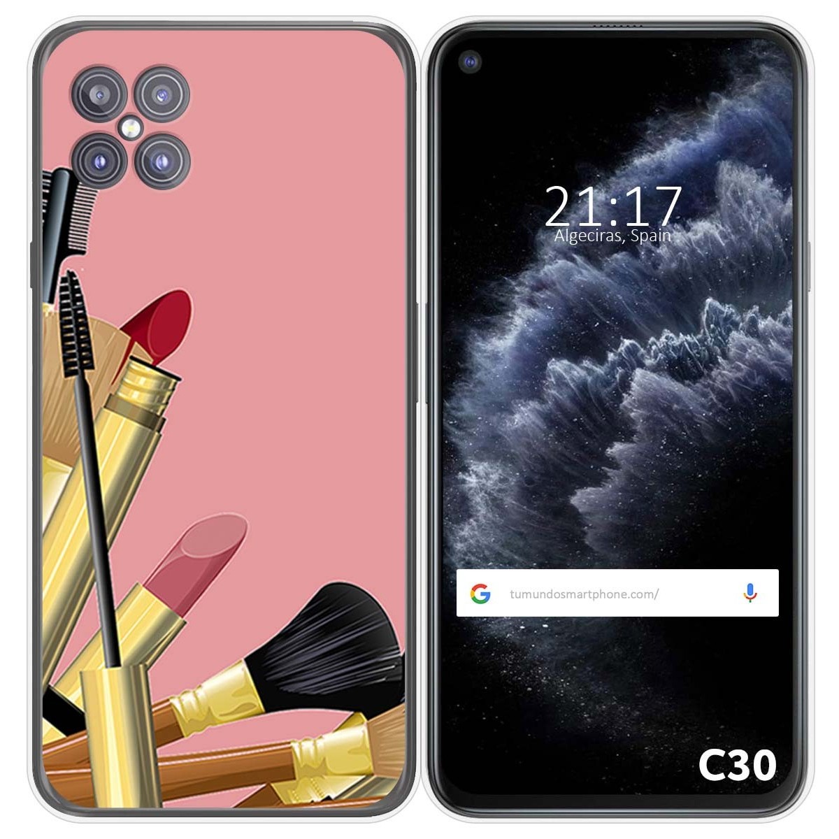 Funda Gel Tpu para Cubot C30 diseño Brochas Dibujos