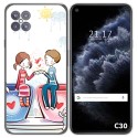 Funda Gel Tpu para Cubot C30 diseño Café Dibujos