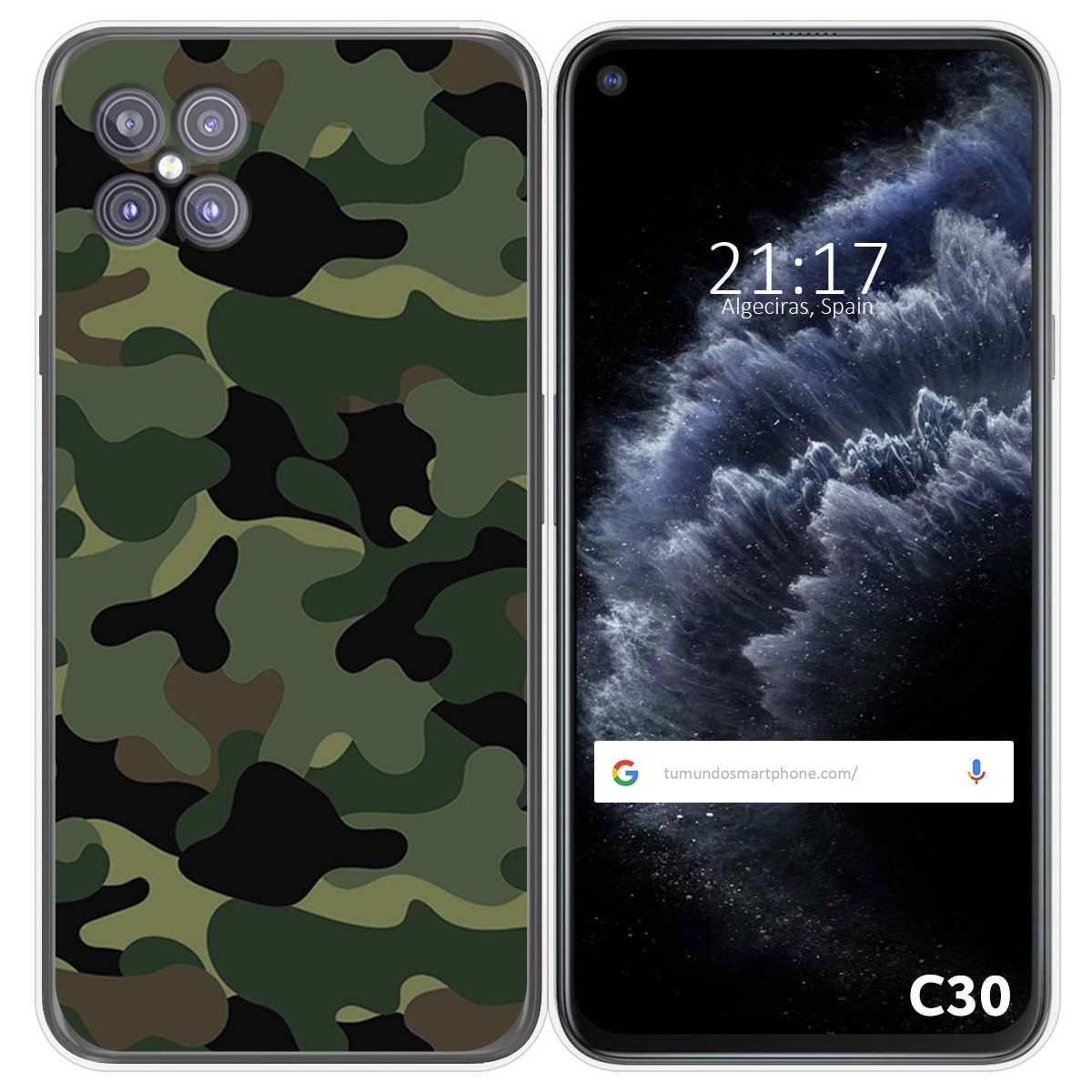 Funda Gel Tpu para Cubot C30 diseño Camuflaje Dibujos