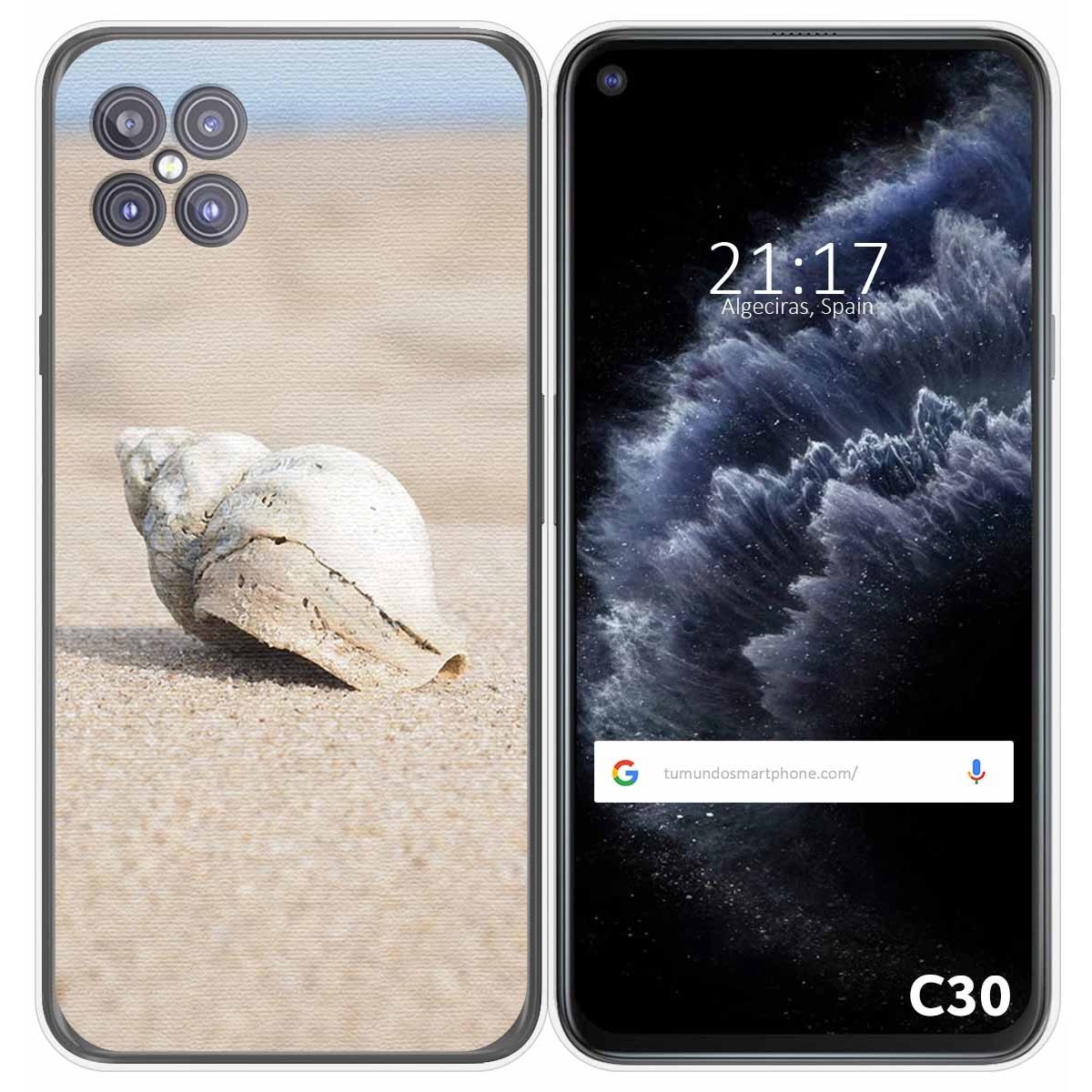 Funda Gel Tpu para Cubot C30 diseño Concha Dibujos