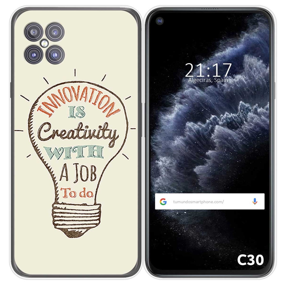 Funda Gel Tpu para Cubot C30 diseño Creativity Dibujos