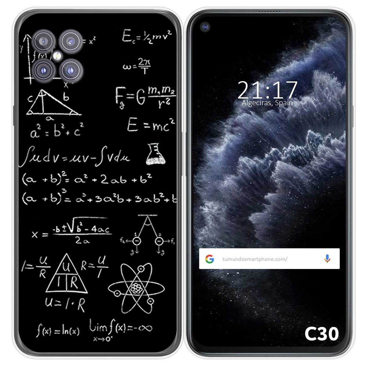 Funda Gel Tpu para Cubot C30 diseño Formulas Dibujos