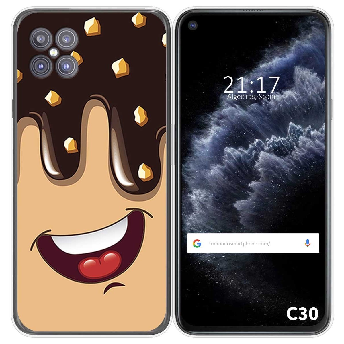 Funda Gel Tpu para Cubot C30 diseño Helado Chocolate Dibujos