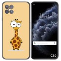 Funda Gel Tpu para Cubot C30 diseño Jirafa Dibujos