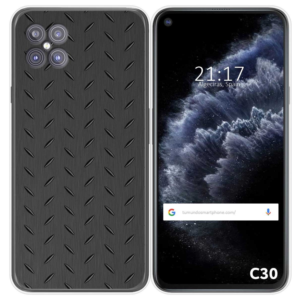 Funda Gel Tpu para Cubot C30 diseño Metal Dibujos