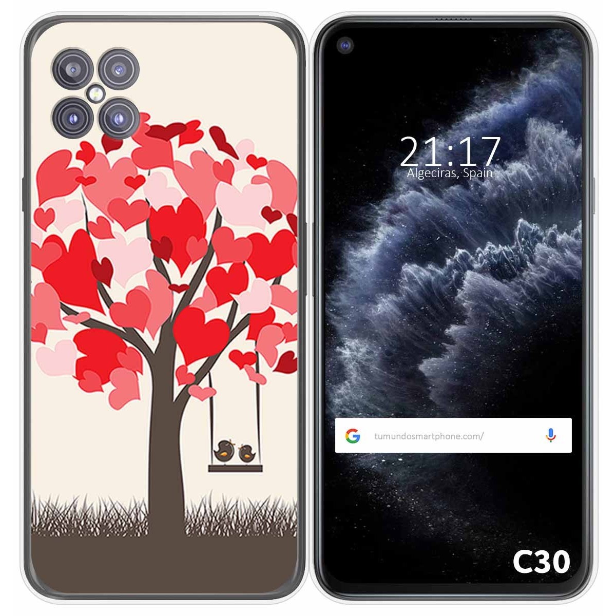 Funda Gel Tpu para Cubot C30 diseño Pajaritos Dibujos