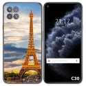 Funda Gel Tpu para Cubot C30 diseño Paris Dibujos