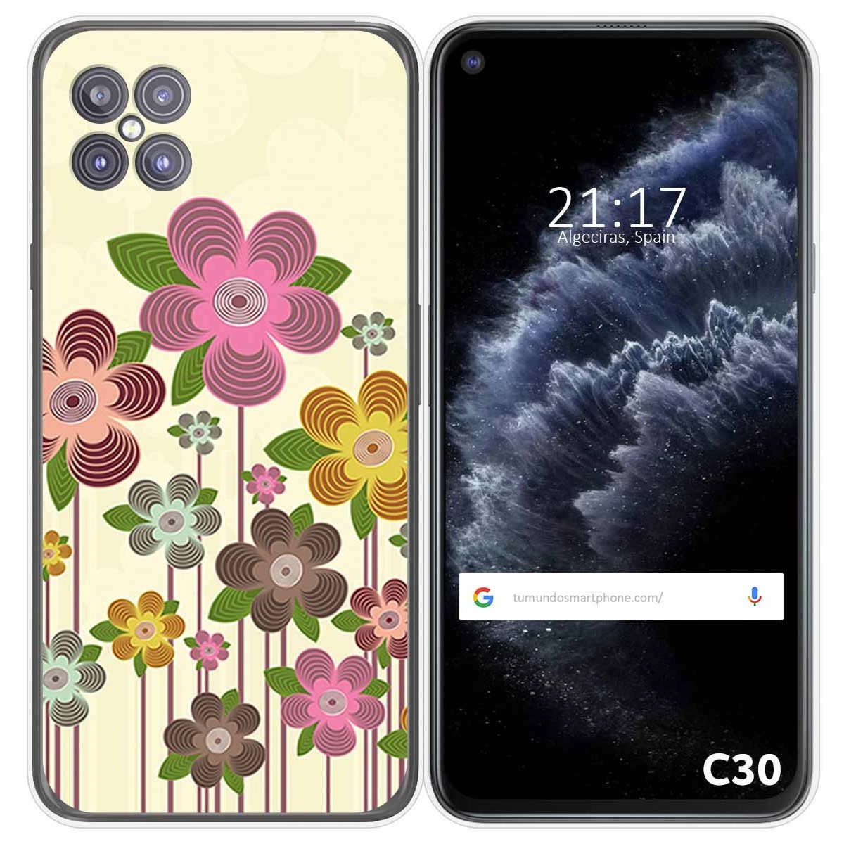 Funda Gel Tpu para Cubot C30 diseño Primavera En Flor Dibujos