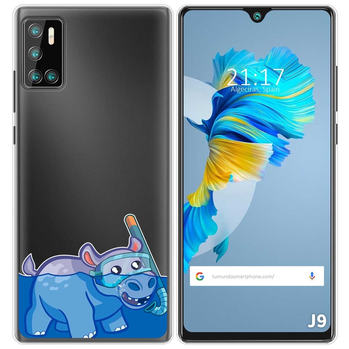 Funda Gel Transparente para Cubot J9 diseño Hipo Dibujos