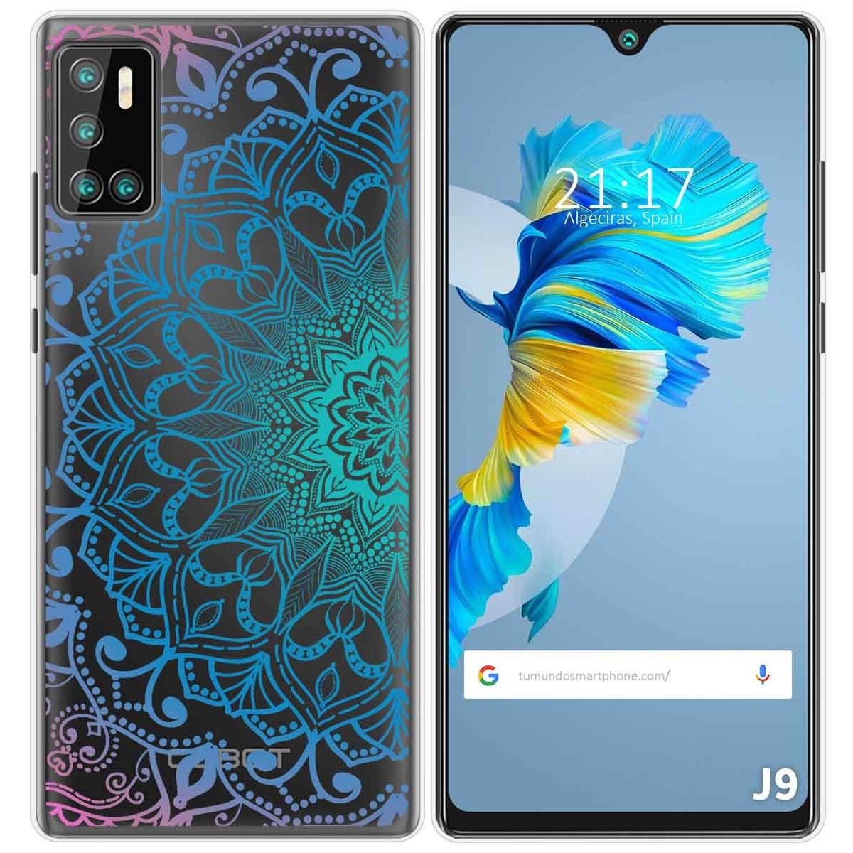 Funda Gel Transparente para Cubot J9 diseño Mandala Dibujos