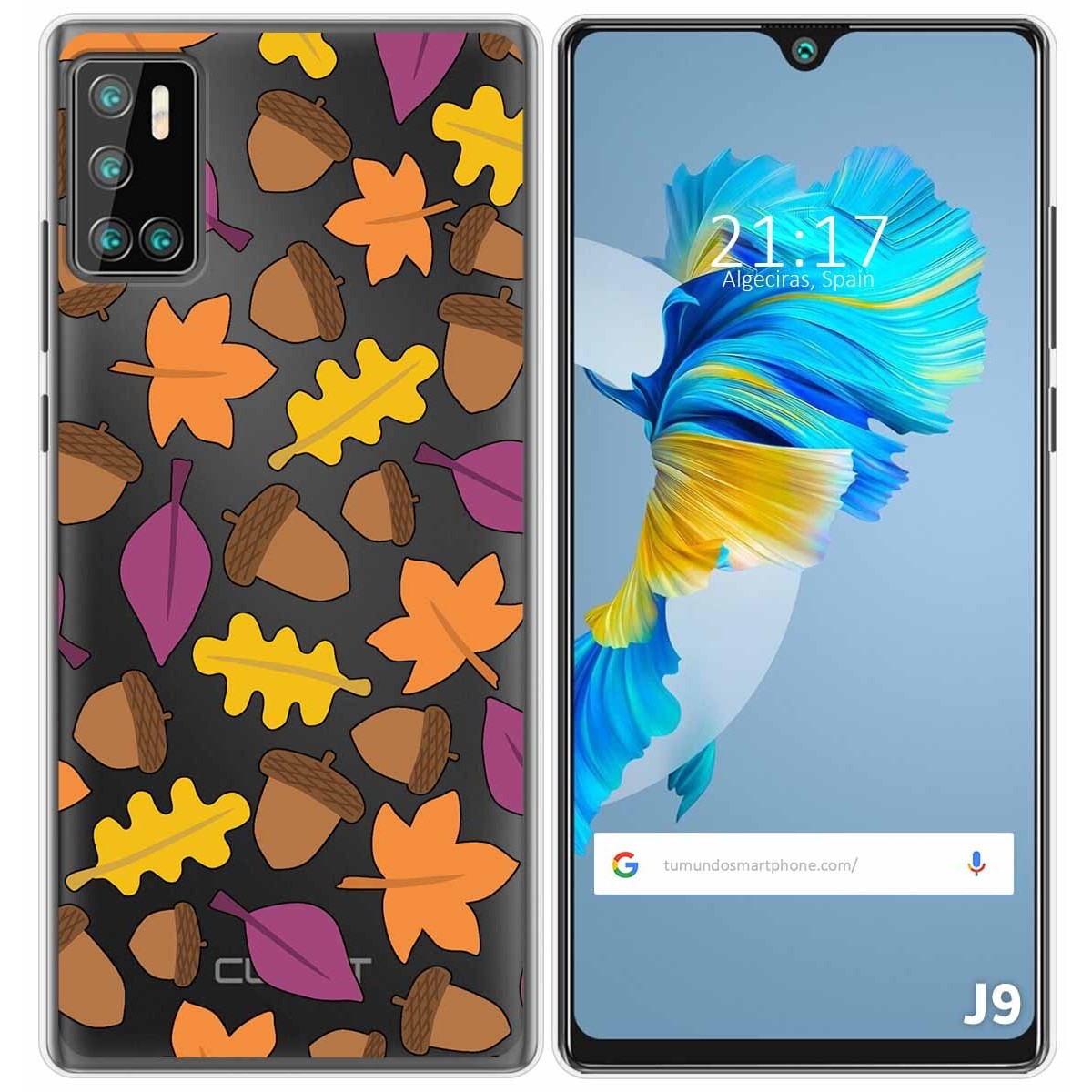 Funda Gel Transparente para Cubot J9 diseño Otoño Dibujos