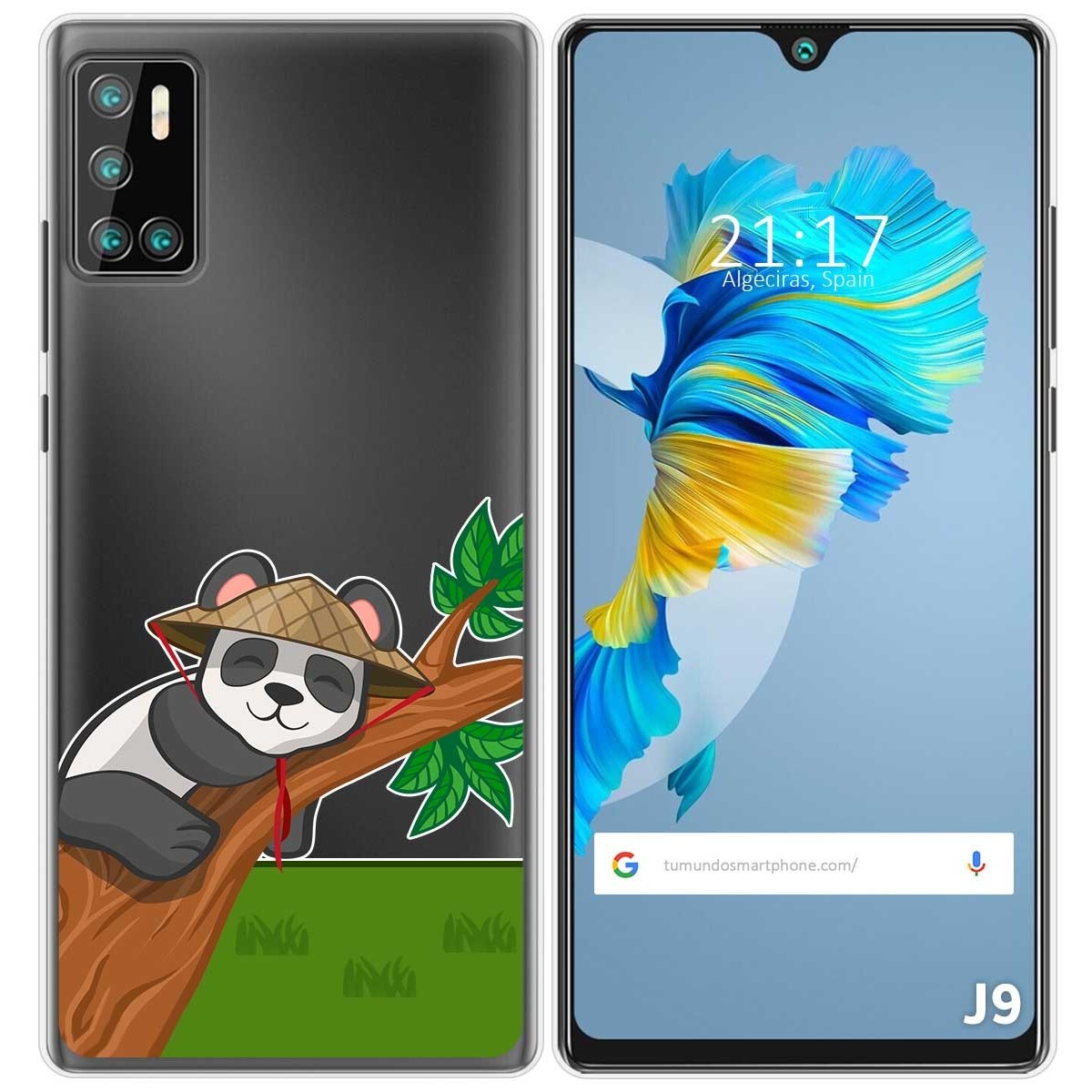 Funda Gel Transparente para Cubot J9 diseño Panda Dibujos