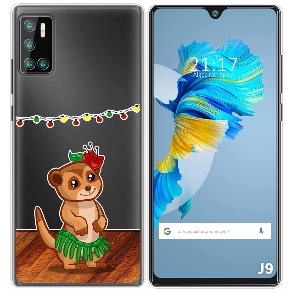 Funda Gel Transparente para Cubot J9 diseño Suricata Dibujos