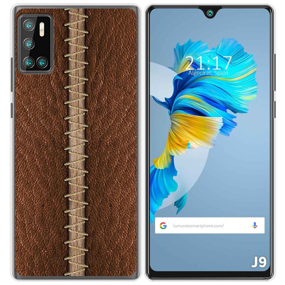 Funda Gel Tpu para Cubot J9 diseño Cuero 01 Dibujos