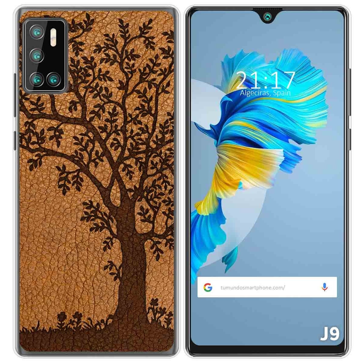 Funda Gel Tpu para Cubot J9 diseño Cuero 03 Dibujos