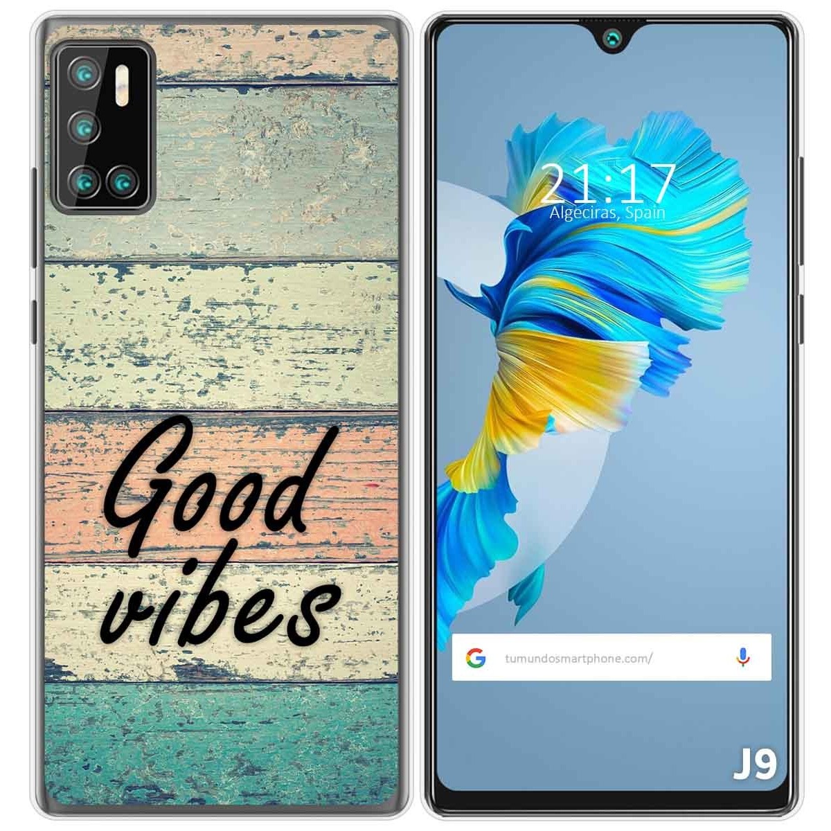 Funda Gel Tpu para Cubot J9 diseño Madera 01 Dibujos