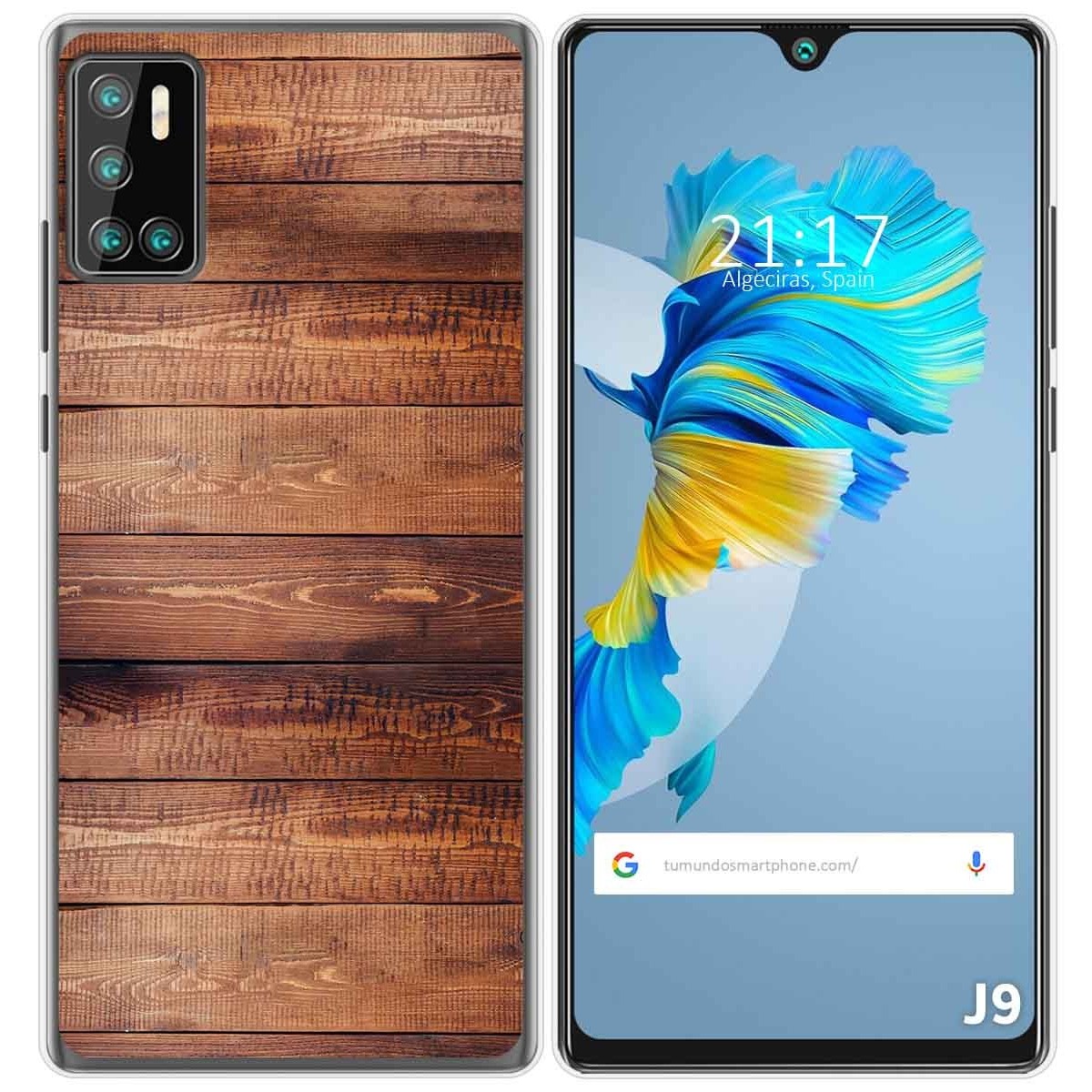 Funda Gel Tpu para Cubot J9 diseño Madera 02 Dibujos