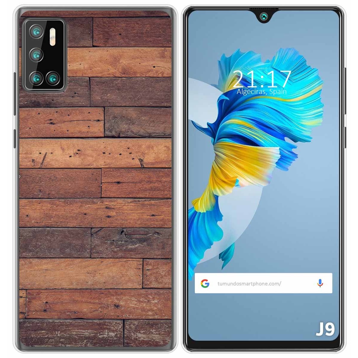 Funda Gel Tpu para Cubot J9 diseño Madera 03 Dibujos