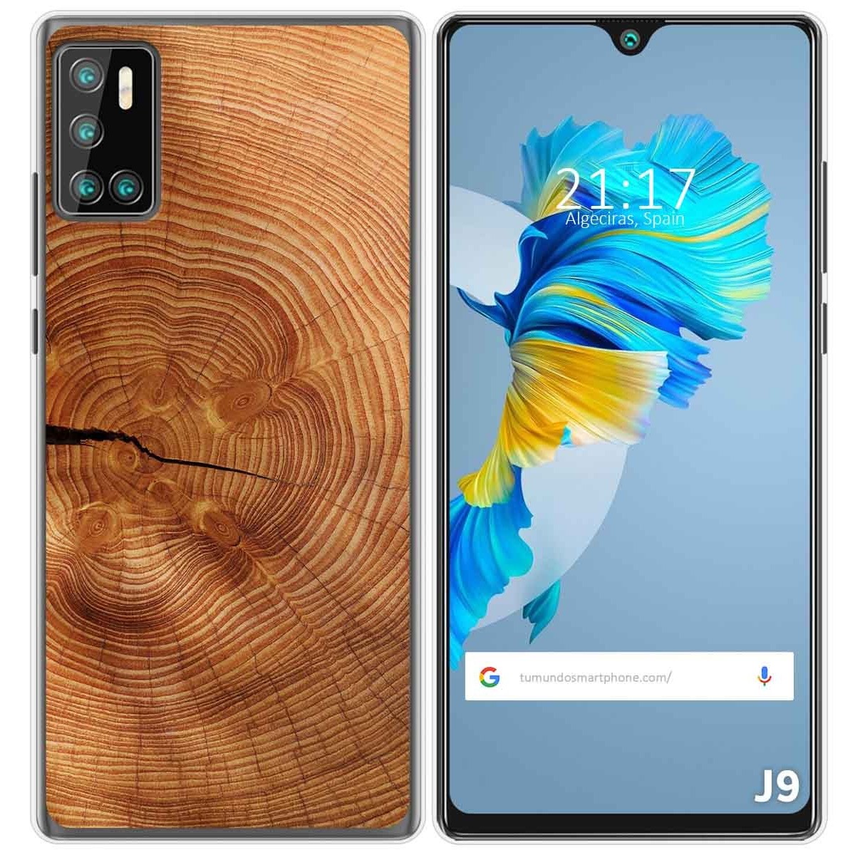 Funda Gel Tpu para Cubot J9 diseño Madera 04 Dibujos