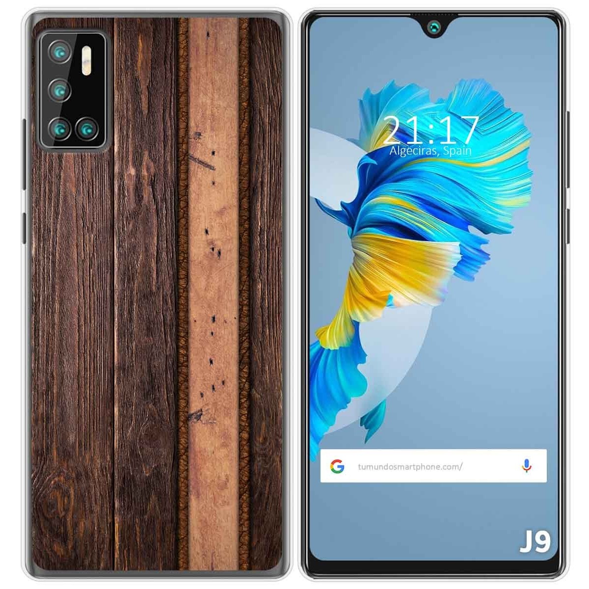 Funda Gel Tpu para Cubot J9 diseño Madera 05 Dibujos